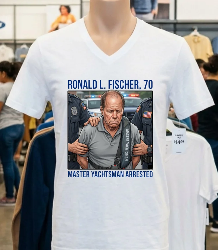 Ronald L. Fischer ( Master Yachtsman ),70, Has Been Arrested T Shirt - white-t-shirt Ronald L Fischer Master Yachtsman70 Has Been Arrested T Shirt White T Shirt 1