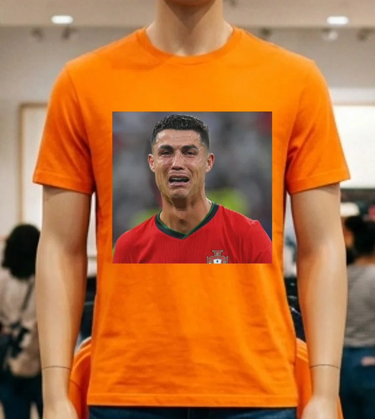 Ronaldo Cr7 Crying Meme T Shirt - orange-shirt Ronaldo Cr7 Crying Meme T Shirt Orange Shirt