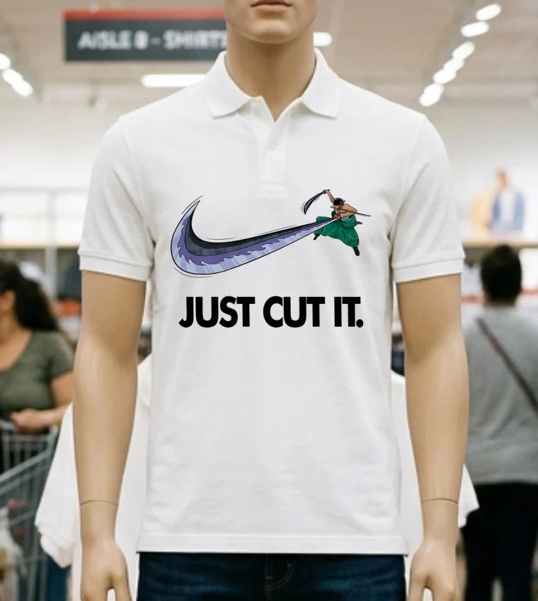 Roronoa Zoro Just Cut It Shirt - white-t-shirt Roronoa Zoro Just Cut It Shirt White T Shirt 2