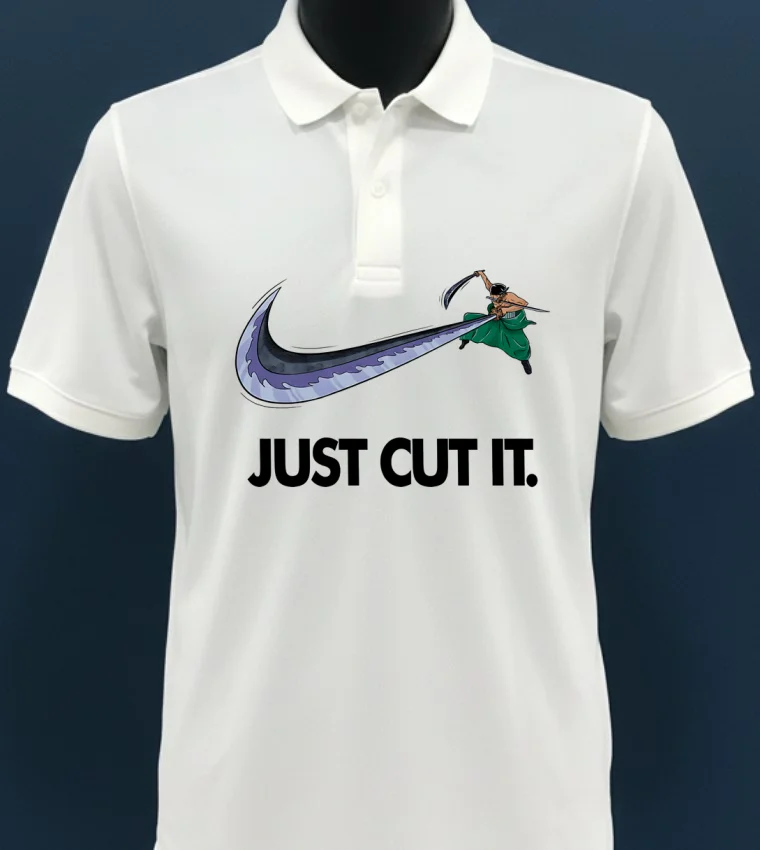 Roronoa Zoro Just Cut It Shirt - white-t-shirt Roronoa Zoro Just Cut It Shirt White T Shirt 3