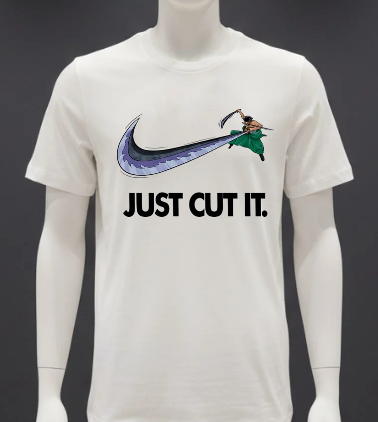 Roronoa Zoro Just Cut It Shirt - white-t-shirt Roronoa Zoro Just Cut It Shirt White T Shirt 4