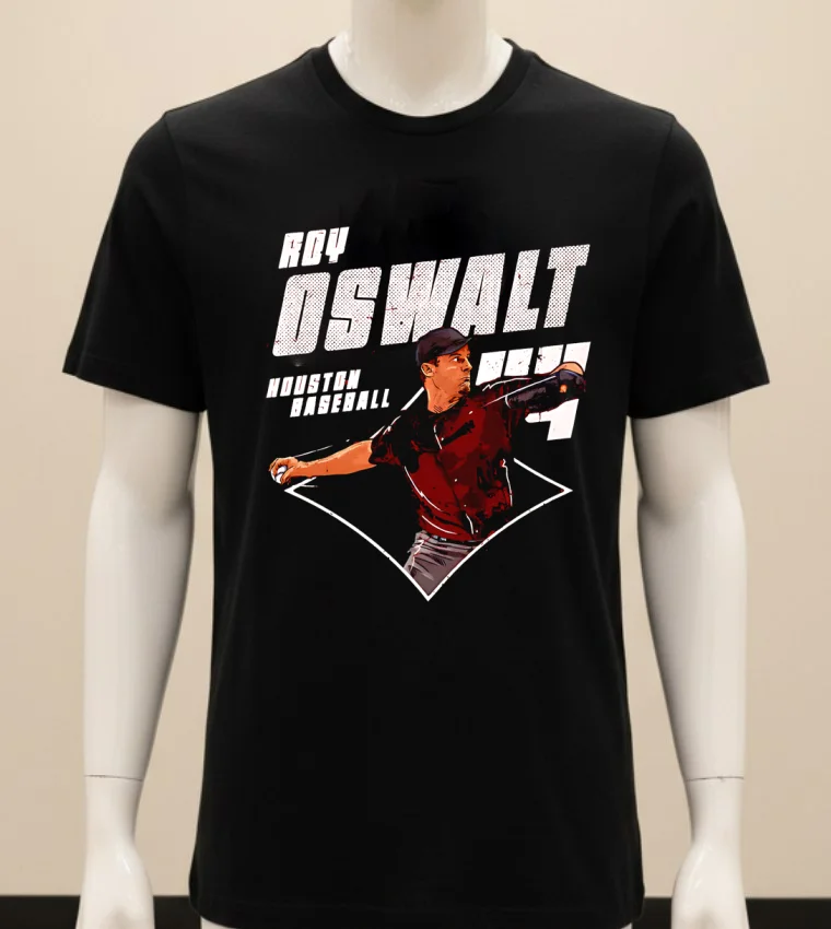 Roy Oswalt Houston Diamond #44 Shirt - balck-shirt Roy Oswalt Houston Diamond 44 Shirt Balck Shirt