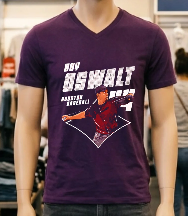 Roy Oswalt Houston Diamond 44 Shirt Purple Shirt