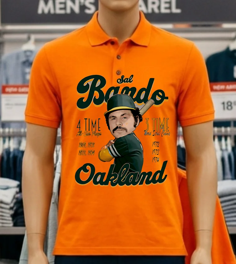 Sal Bando Oakland Comic 3 Time All Star Player Shirt - orange-shirt Sal Bando Oakland Comic 3 Time All Star Player Shirt Orange Shirt