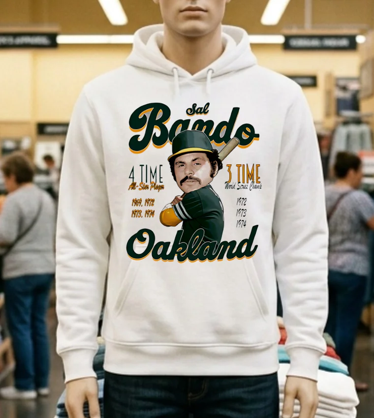 Sal Bando Oakland Comic 3 Time All Star Player Shirt - white-t-shirt Sal Bando Oakland Comic 3 Time All Star Player Shirt White T Shirt 1