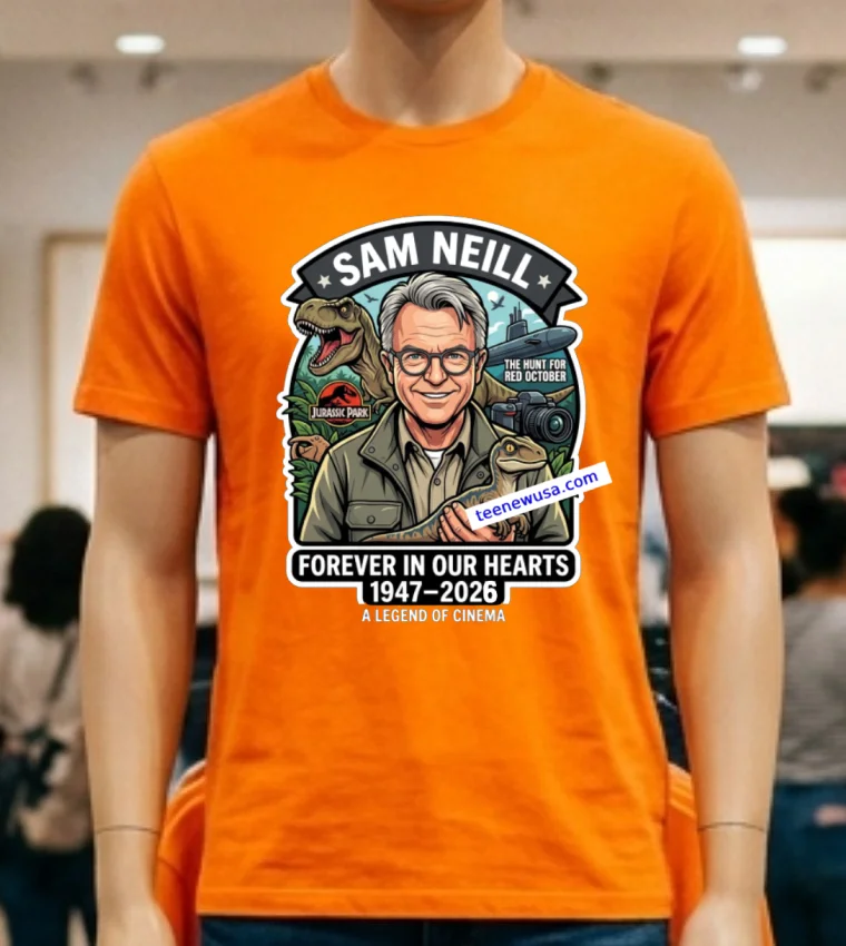 Sam Neill, The Actor In Jurassic Park, Will Forever Be In Our Hearts - orange-shirt Sam Neill The Actor In Jurassic Park Will Forever Be In Our Hearts Orange Shirt