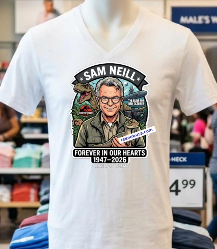 Sam Neill The Actor In Jurassic Park Will Forever Be In Our Hearts White T Shirt 3