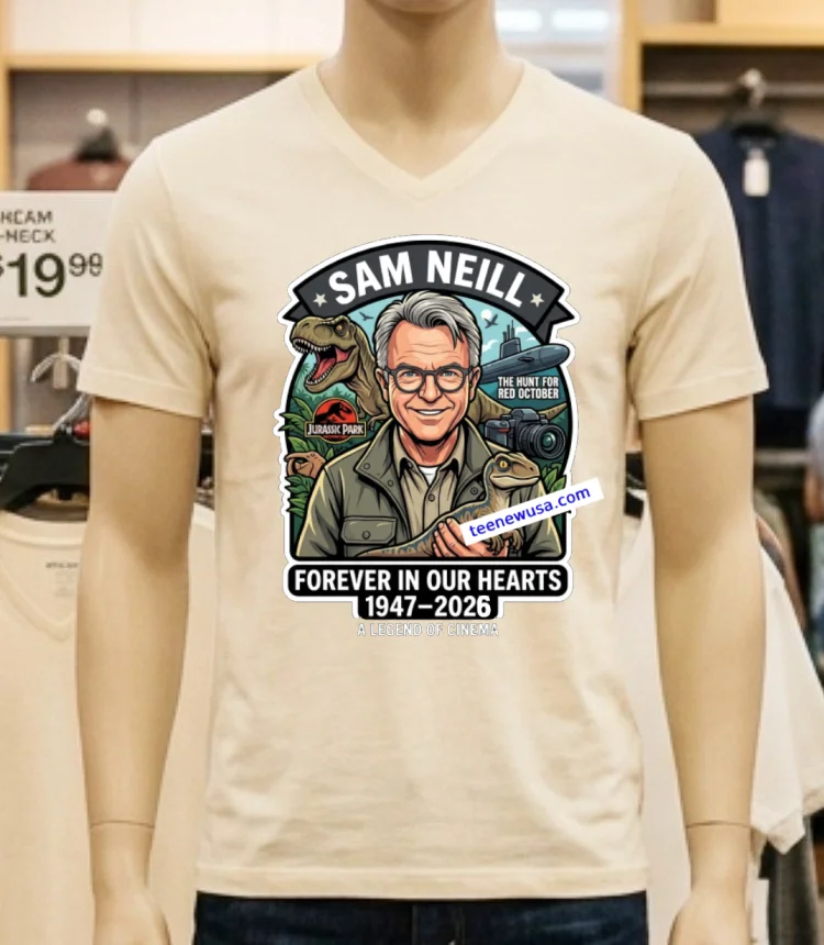 Sam Neill, The Actor In Jurassic Park, Will Forever Be In Our Hearts - white-t-shirt Sam Neill The Actor In Jurassic Park Will Forever Be In Our Hearts White T Shirt