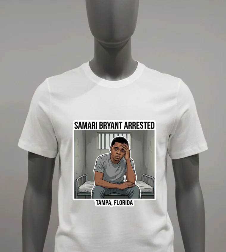 Samari Bryant Of Tampa, Florida Arrested And Detained T Shirt - white-t-shirt Samari Bryant Of Tampa Florida Arrested And Detained T Shirt White T Shirt 2