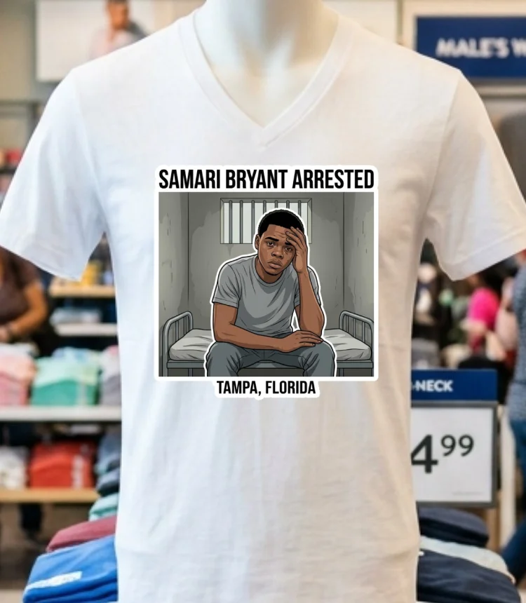 Samari Bryant Of Tampa, Florida Arrested And Detained T Shirt - white-t-shirt Samari Bryant Of Tampa Florida Arrested And Detained T Shirt White T Shirt 3