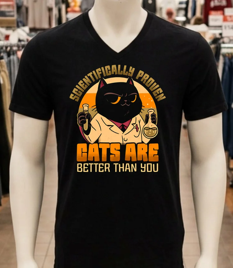 Scientifically Proven Cats Are Better Than You Shirt Balck Shirt 1