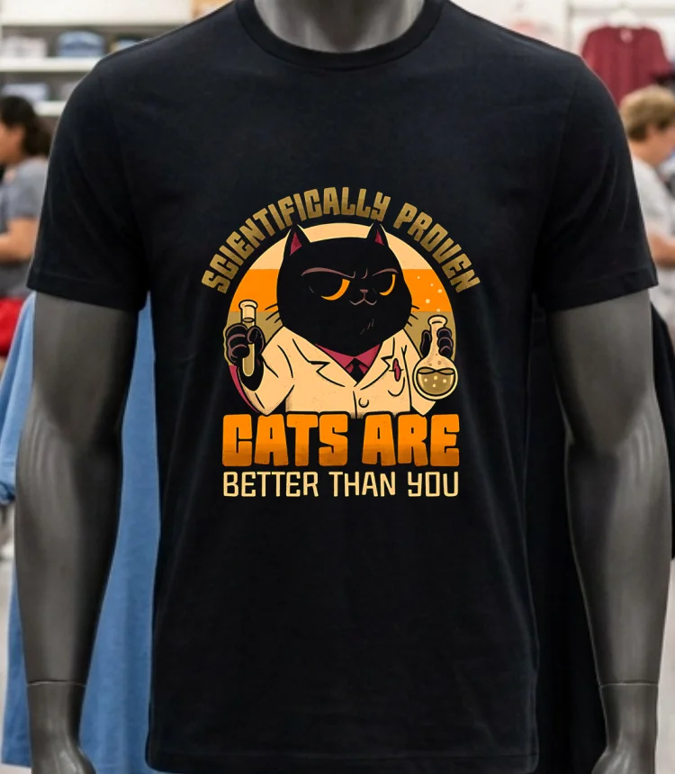 Scientifically Proven Cats Are Better Than You Shirt - balck-shirt Scientifically Proven Cats Are Better Than You Shirt Balck Shirt