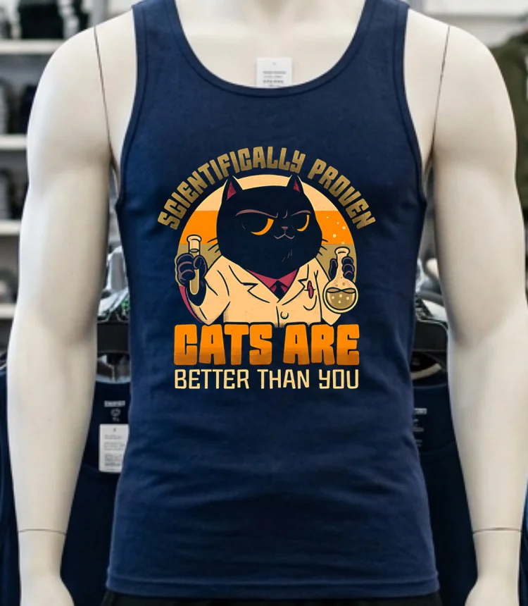Scientifically Proven Cats Are Better Than You Shirt - navy-shirt Scientifically Proven Cats Are Better Than You Shirt Navy Shirt 3