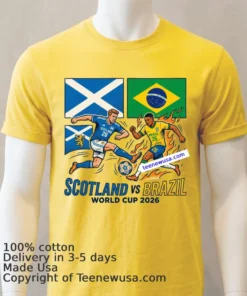 Scotland Vs Brazil World Cup 2026 T Shirt