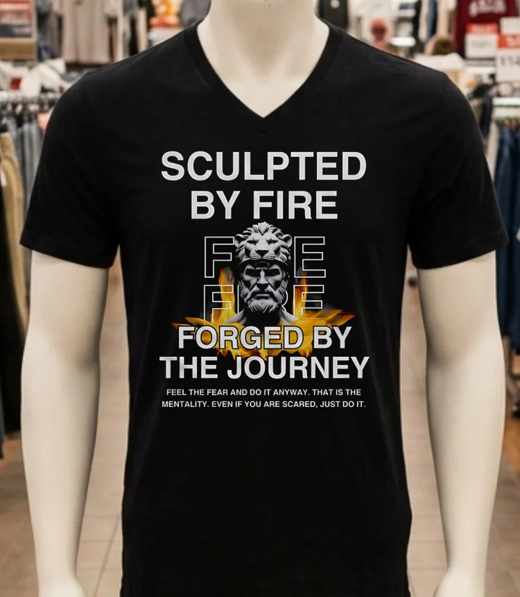 Sculpted By Fire Forged By The Journey Shirt Balck Shirt 1