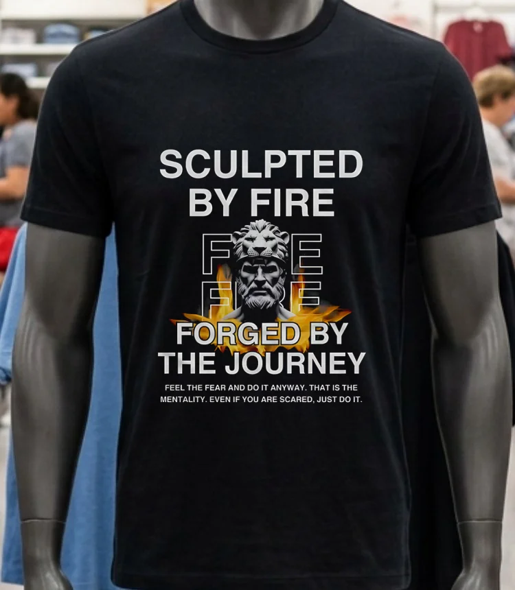 Sculpted By Fire Forged By The Journey Shirt - balck-shirt Sculpted By Fire Forged By The Journey Shirt Balck Shirt
