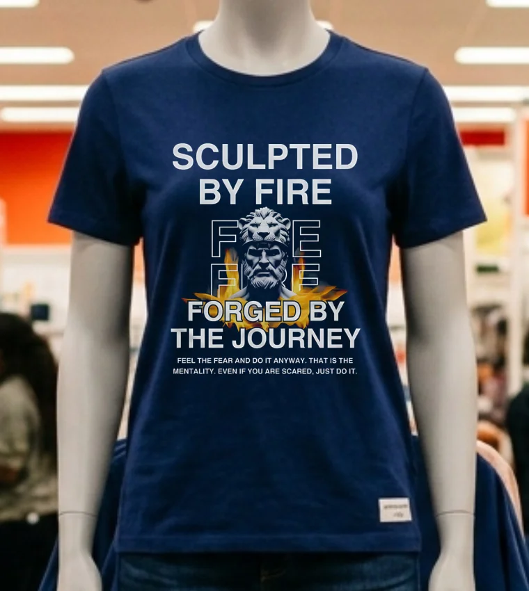 Sculpted By Fire Forged By The Journey Shirt - navy-shirt Sculpted By Fire Forged By The Journey Shirt Navy Shirt 2
