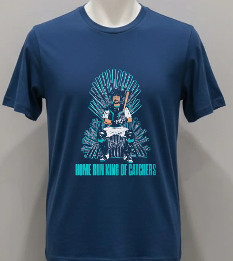 Seattle Mariners Cal Raleigh Home Run King Of Catchers Shirt - navy-shirt Seattle Mariners Cal Raleigh Home Run King Of Catchers Shirt Navy Shirt 1