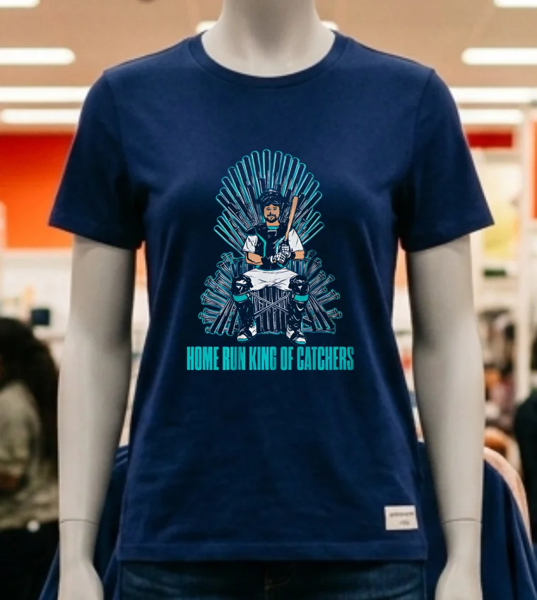 Seattle Mariners Cal Raleigh Home Run King Of Catchers Shirt - navy-shirt Seattle Mariners Cal Raleigh Home Run King Of Catchers Shirt Navy Shirt 2
