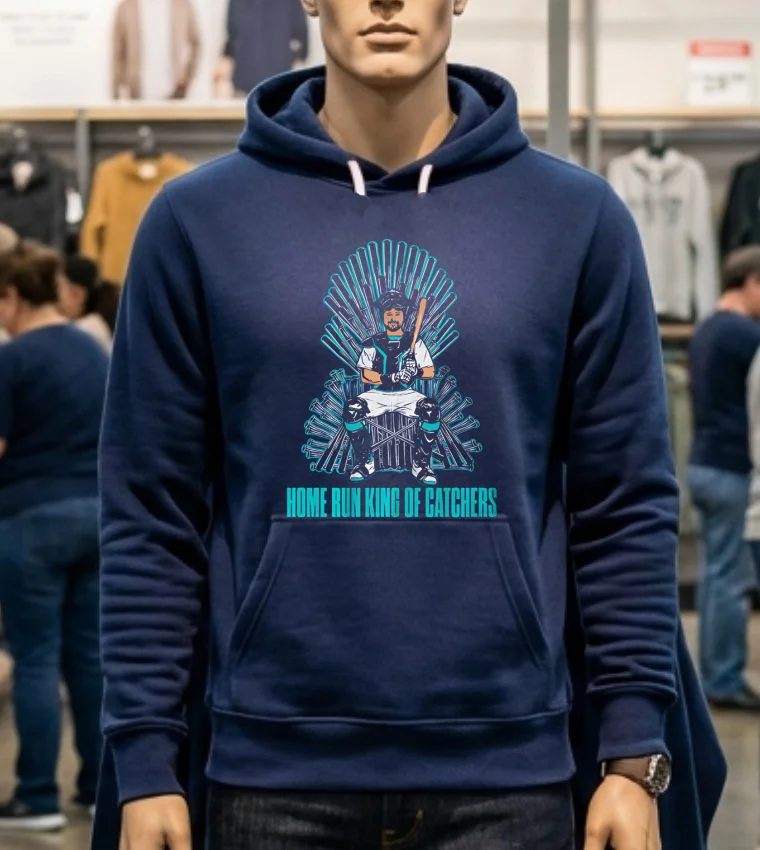 Seattle Mariners Cal Raleigh Home Run King Of Catchers Shirt - navy-shirt Seattle Mariners Cal Raleigh Home Run King Of Catchers Shirt Navy Shirt