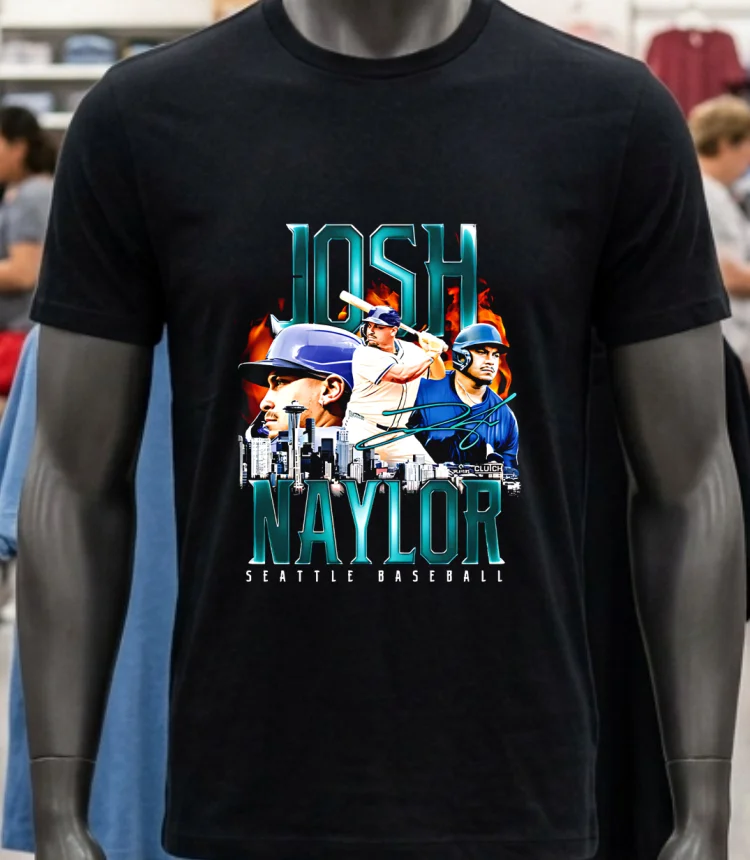 Seattle Mariners Josh Naylor He S Big He S Slow Shirt - balck-shirt Seattle Mariners Josh Naylor Hes Big Hes Slow Shirt Balck Shirt