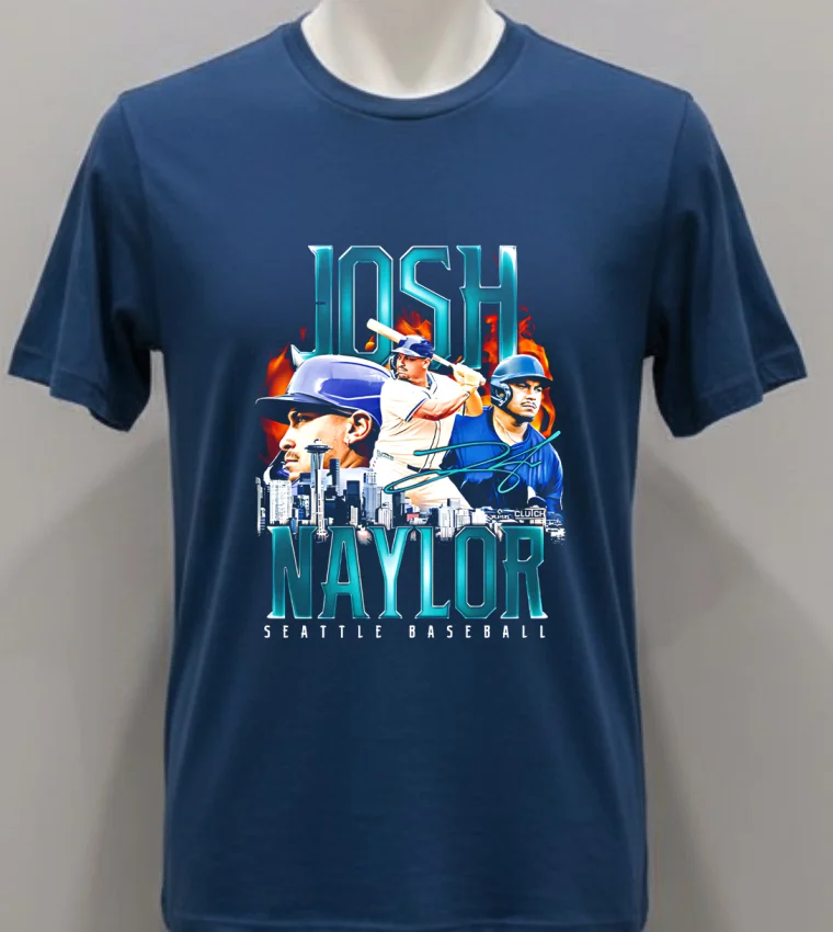 Seattle Mariners Josh Naylor He S Big He S Slow Shirt - navy-shirt Seattle Mariners Josh Naylor Hes Big Hes Slow Shirt Navy Shirt 1