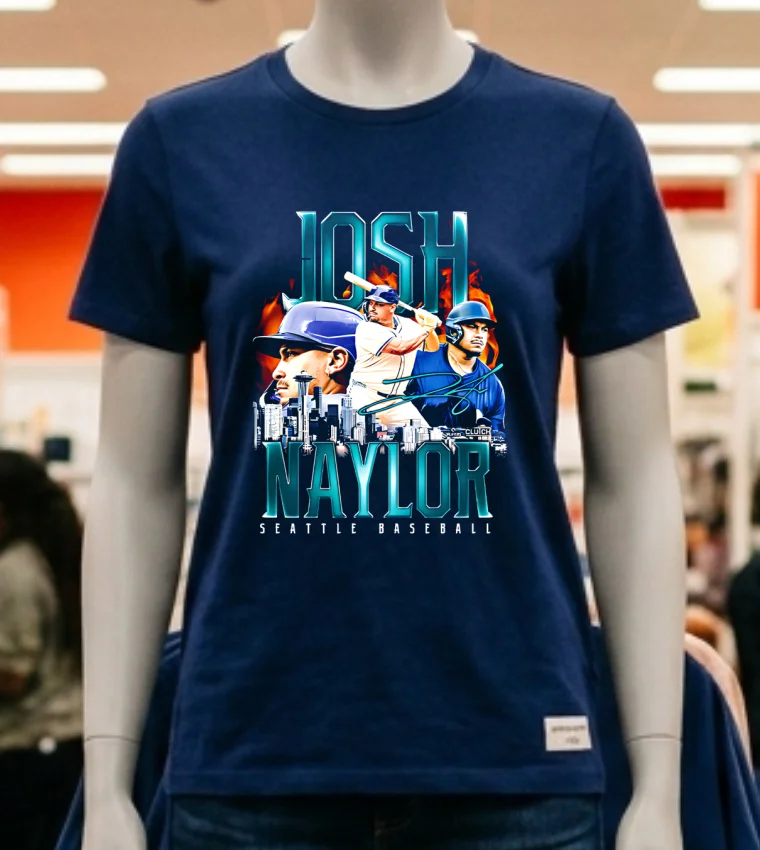 Seattle Mariners Josh Naylor He S Big He S Slow Shirt - navy-shirt Seattle Mariners Josh Naylor Hes Big Hes Slow Shirt Navy Shirt 2