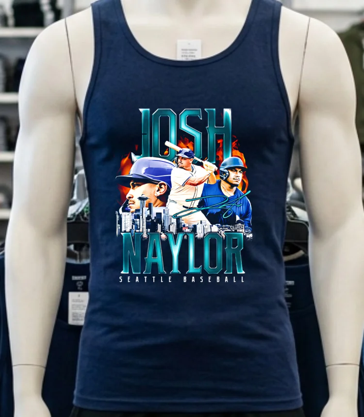 Seattle Mariners Josh Naylor Hes Big Hes Slow Shirt Navy Shirt 3