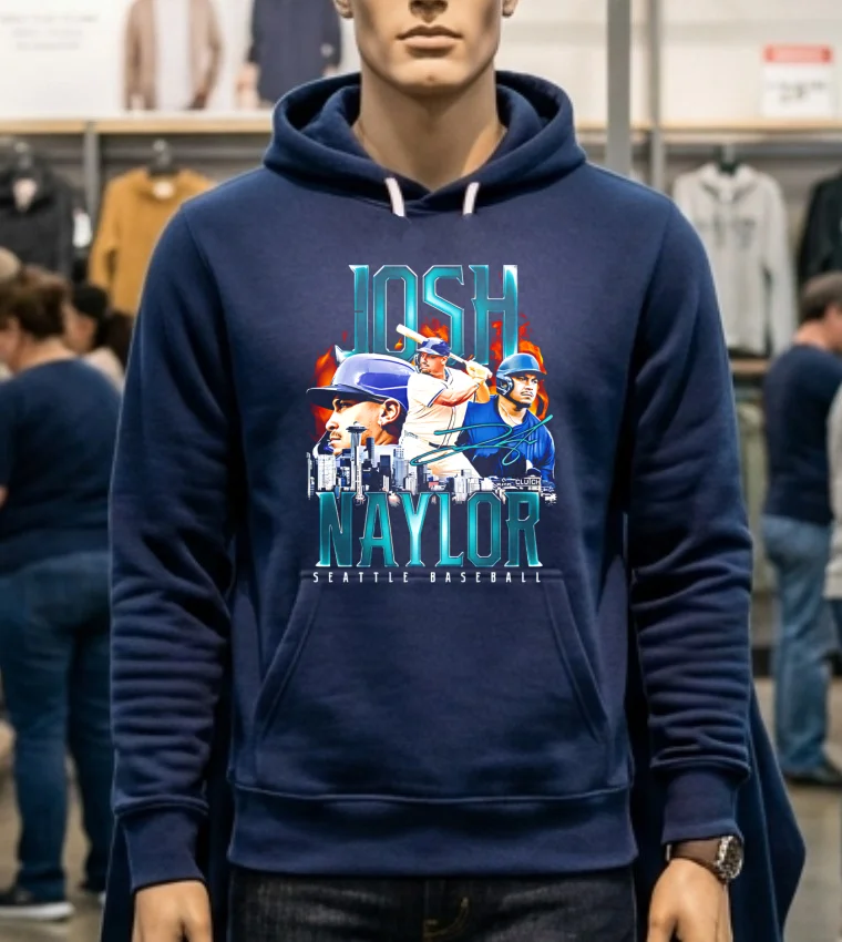 Seattle Mariners Josh Naylor He S Big He S Slow Shirt - navy-shirt Seattle Mariners Josh Naylor Hes Big Hes Slow Shirt Navy Shirt