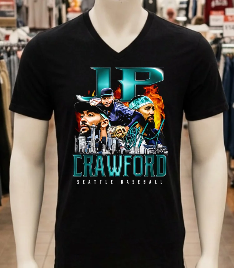 Seattle Mariners Jp Crawford Retro Flair Signature Shirt - balck-shirt Seattle Mariners Jp Crawford Retro Flair Signature Shirt Balck Shirt 1