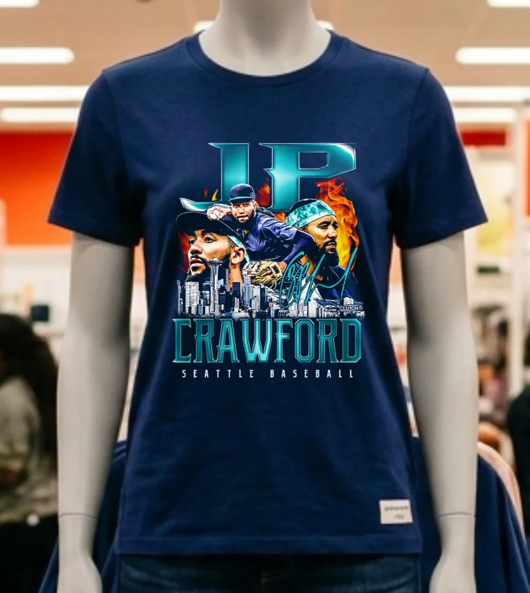 Seattle Mariners Jp Crawford Retro Flair Signature Shirt - navy-shirt Seattle Mariners Jp Crawford Retro Flair Signature Shirt Navy Shirt 2