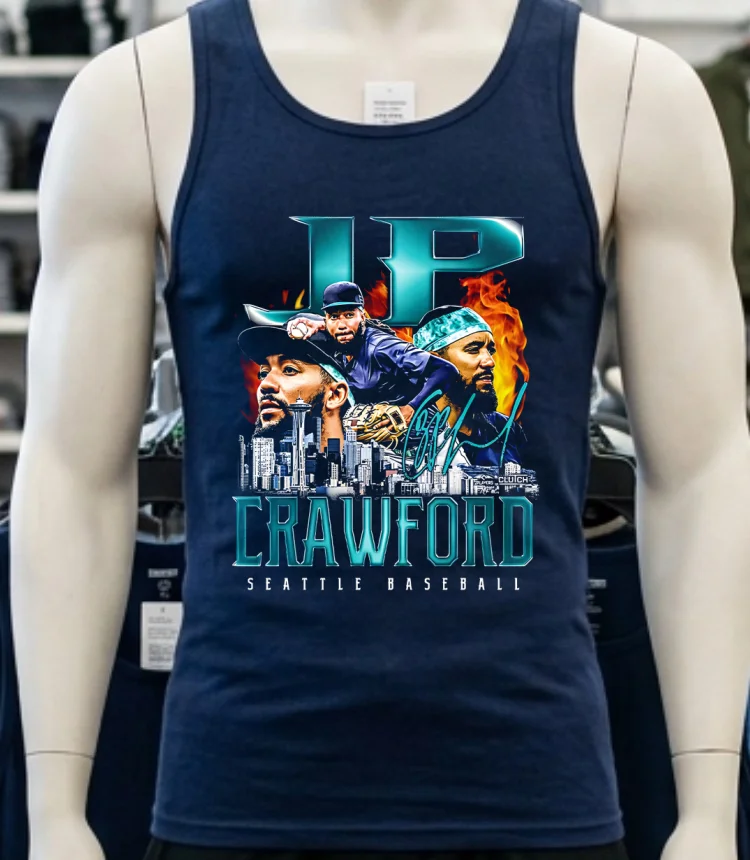 Seattle Mariners Jp Crawford Retro Flair Signature Shirt Navy Shirt 3
