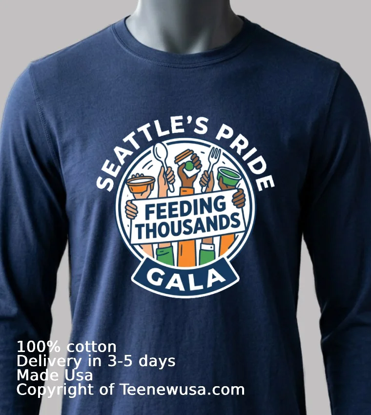 Seattle's New Pride Gala Aims To Feed Thousands T Shirt - navy-shirt Seattles New Pride Gala Aims To Feed Thousands T Shirt Navy Shirt