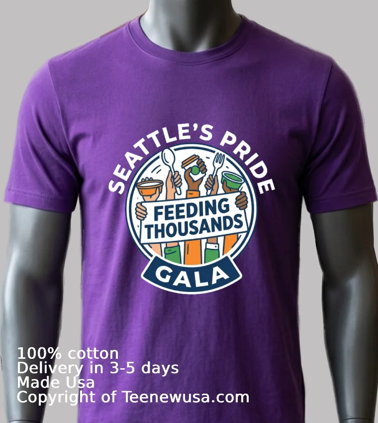 Seattle's New Pride Gala Aims To Feed Thousands T Shirt - purple-shirt Seattles New Pride Gala Aims To Feed Thousands T Shirt Purple Shirt