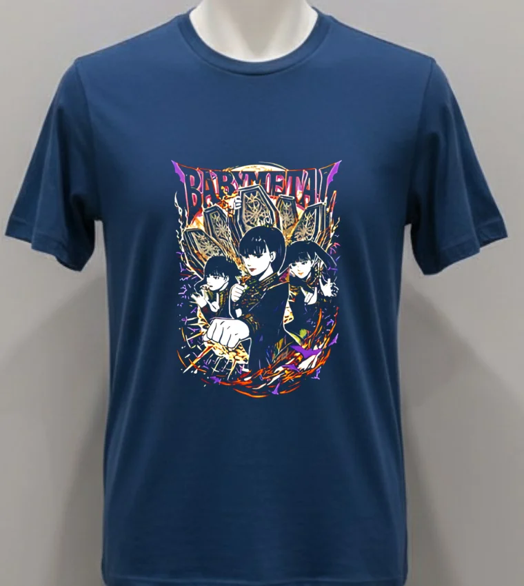 Seikima Ii Vs Babymetal Shirt - navy-shirt Seikima Ii Vs Babymetal Shirt Navy Shirt 1