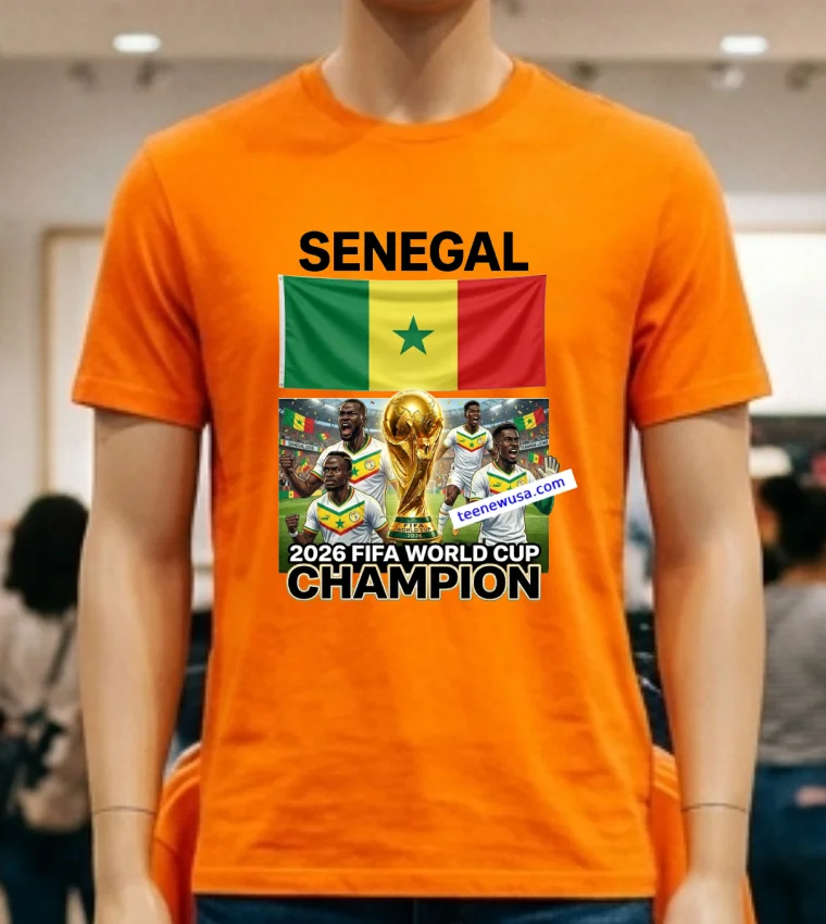 Senegal World Cup 2026 Fan T Shirt - orange-shirt Senegal World Cup 2026 Fan T Shirt Orange Shirt