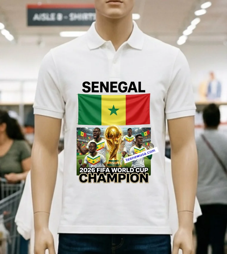 Senegal World Cup 2026 Fan T Shirt - white-t-shirt Senegal World Cup 2026 Fan T Shirt White T Shirt 1