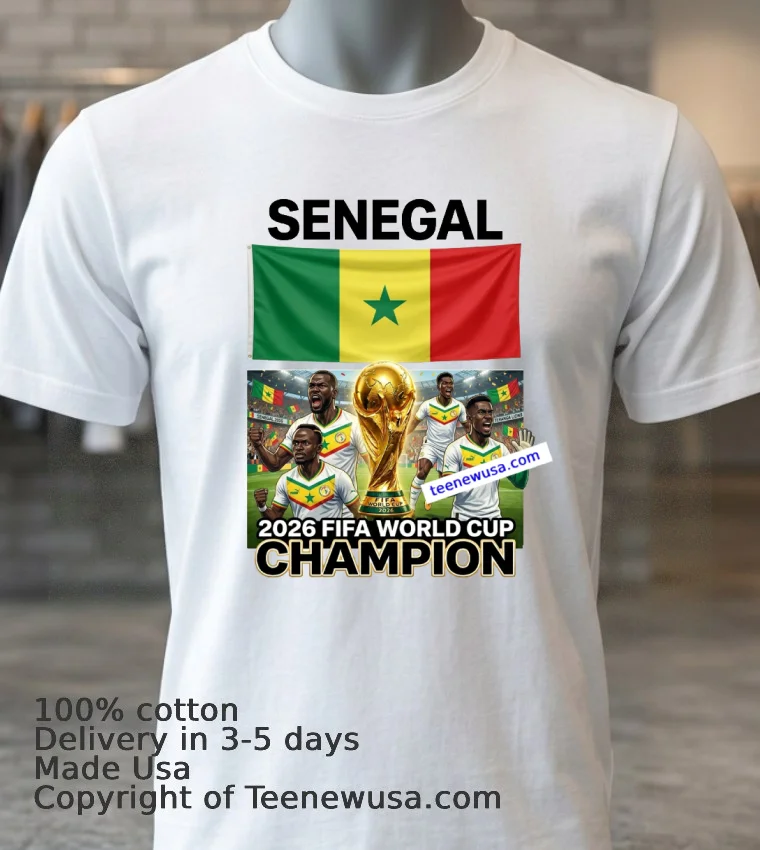 Senegal World Cup 2026 Fan T Shirt - white-t-shirt 3 Senegal World Cup 2026 Fan T Shirt White T Shirt 3