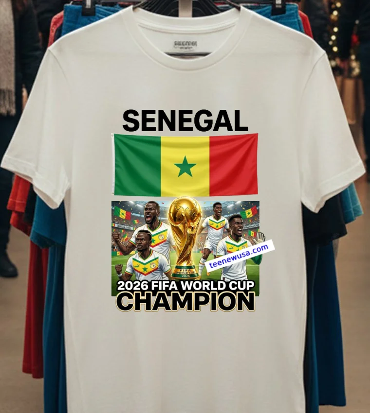 Senegal World Cup 2026 Fan T Shirt - white-t-shirt Senegal World Cup 2026 Fan T Shirt White T Shirt