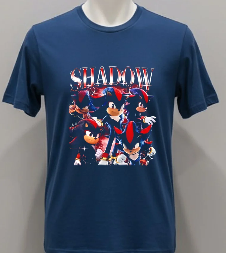 Shadow The Hedgehog Sonic Graphic Shirt - navy-shirt Shadow The Hedgehog Sonic Graphic Shirt Navy Shirt 1
