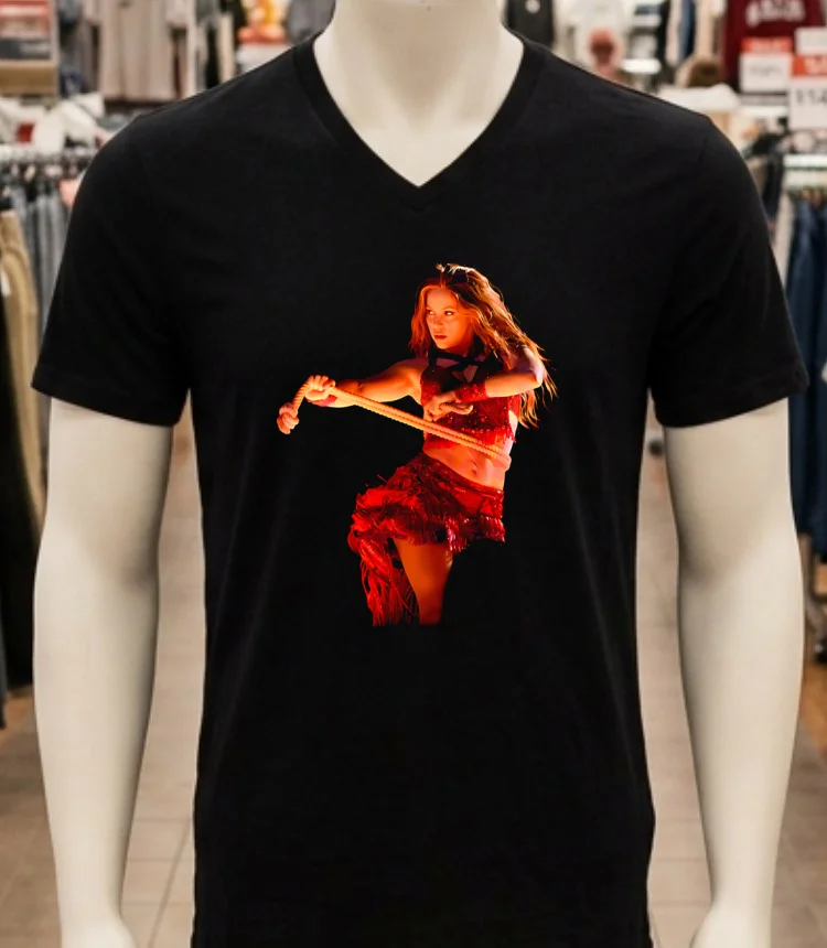 Shakira Retro Vintage Concert Dance Performance Illustration Shirt - balck-shirt Shakira Retro Vintage Concert Dance Performance Illustration Shirt Balck Shirt 1