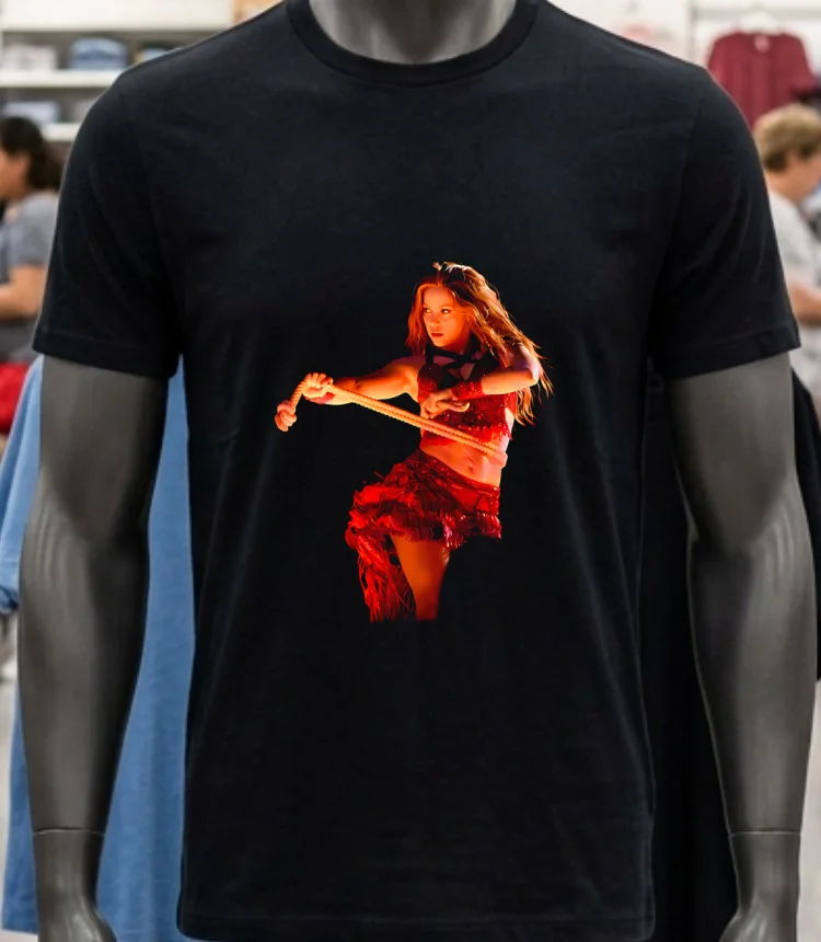 Shakira Retro Vintage Concert Dance Performance Illustration Shirt - balck-shirt Shakira Retro Vintage Concert Dance Performance Illustration Shirt Balck Shirt