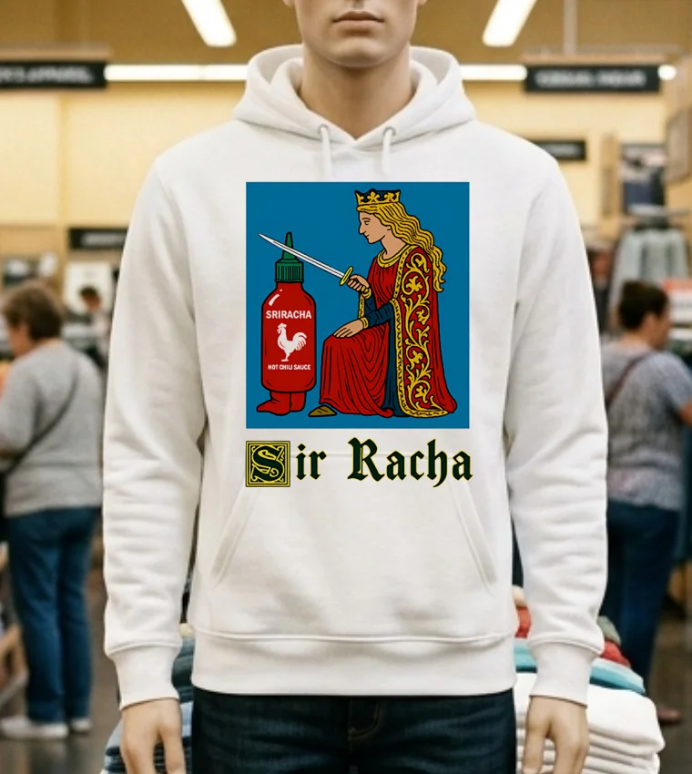 Sir Racha Knight Meme Sriracha Hot Chili Sauce Shirt - white-t-shirt Sir Racha Knight Meme Sriracha Hot Chili Sauce Shirt White T Shirt 1