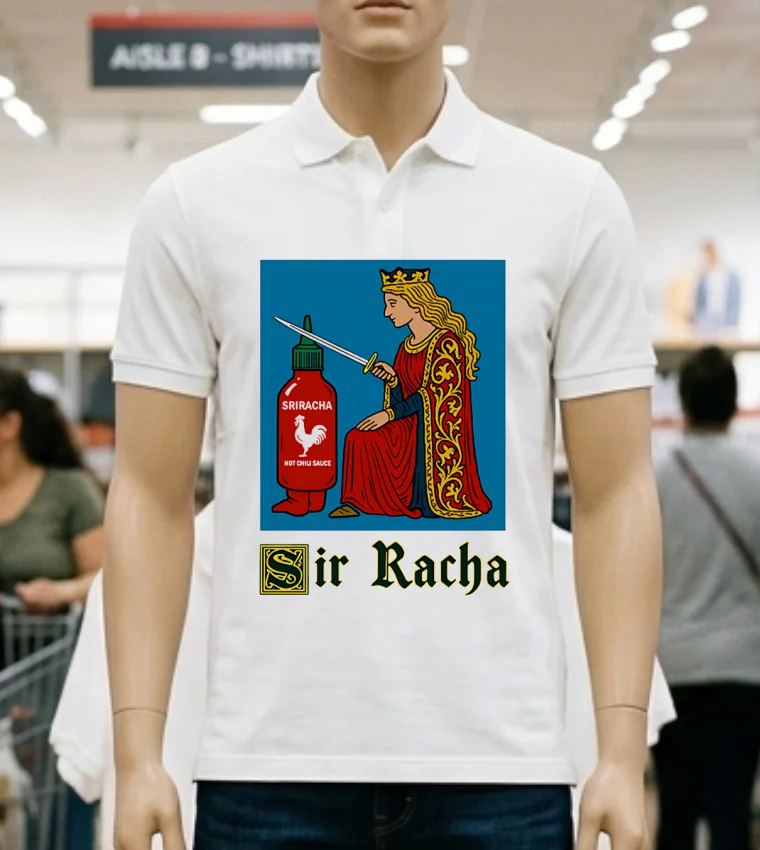 Sir Racha Knight Meme Sriracha Hot Chili Sauce Shirt - white-t-shirt Sir Racha Knight Meme Sriracha Hot Chili Sauce Shirt White T Shirt 2