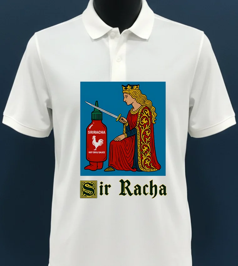 Sir Racha Knight Meme Sriracha Hot Chili Sauce Shirt - white-t-shirt Sir Racha Knight Meme Sriracha Hot Chili Sauce Shirt White T Shirt 3