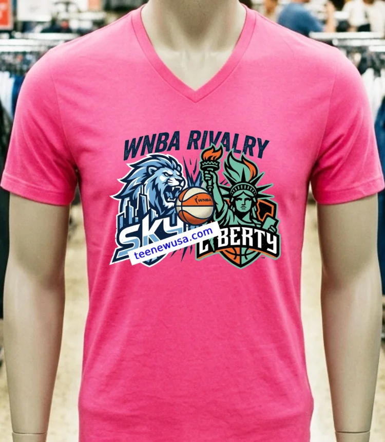 Sky Vs Liberty Wnba Sport T Shirt Pink T Shirt