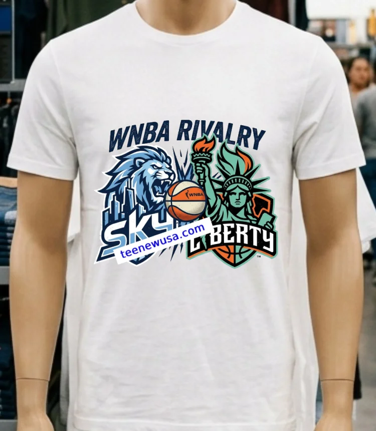 Sky Vs Liberty Wnba Sport T Shirt - white-t-shirt Sky Vs Liberty Wnba Sport T Shirt White T Shirt 1