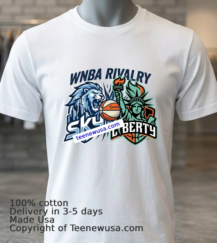 Sky Vs Liberty Wnba Sport T Shirt - white-t-shirt 3 Sky Vs Liberty Wnba Sport T Shirt White T Shirt 3