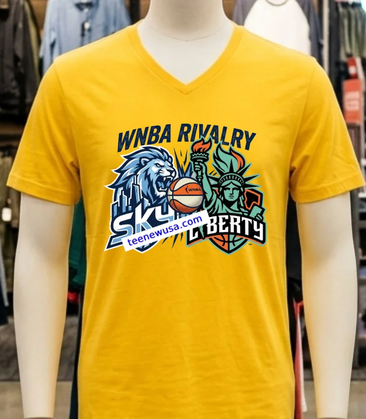 Sky Vs Liberty Wnba Sport T Shirt - yellow-t-shirt Sky Vs Liberty Wnba Sport T Shirt Yellow T Shirt 1