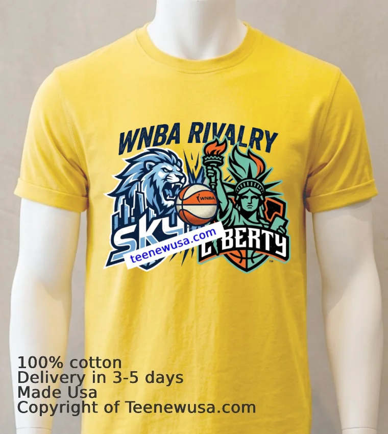 Sky Vs Liberty Wnba Sport T Shirt - yellow-t-shirt Sky Vs Liberty Wnba Sport T Shirt Yellow T Shirt